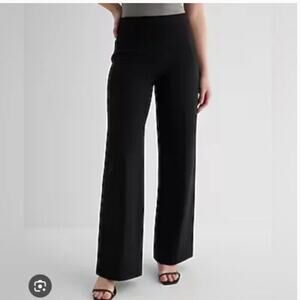 Express Women's Side Zip Flat Front High Rise Wide Leg Trouser Size 12